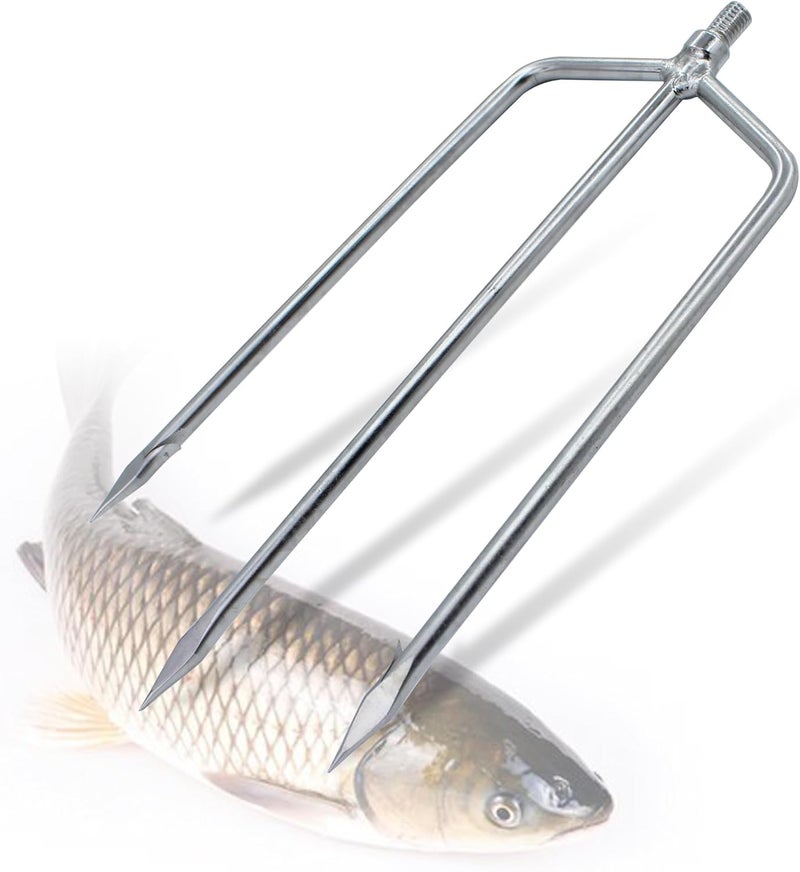 Dutiplus Large Fishing Harpoon 1~11 Prong Barded Stainless Steel Hunting Fish Gig Gaff Fork Hook with 8mm Screw for Catching Big Fish Mole Big Bullfrog - Image 1